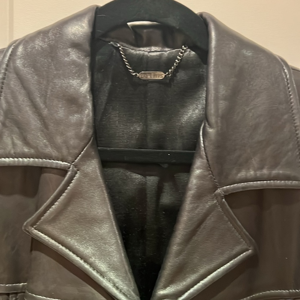 SIMARD Black Leather Jacket